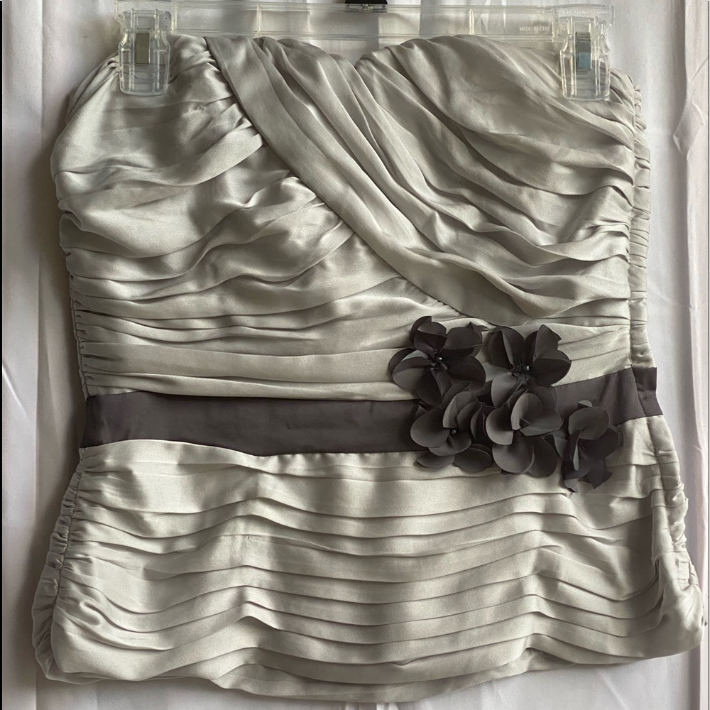 NEW W TAGS H&M strapless dressy top SZ 8 flowers